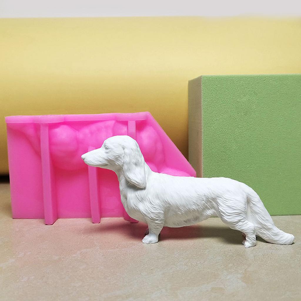 Силиконовая форма в виде собаки таксы, коллекционная силиконовая форма в виде украшения в виде таксы для украшения офиса и кафе