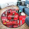 Christmas Gift Halloween Theme Bear Truck Coca Cola Round Carpet Soft Home Decoration Corridor Table and Chair Anti slip Outdoor Floor Mat Carpet H6