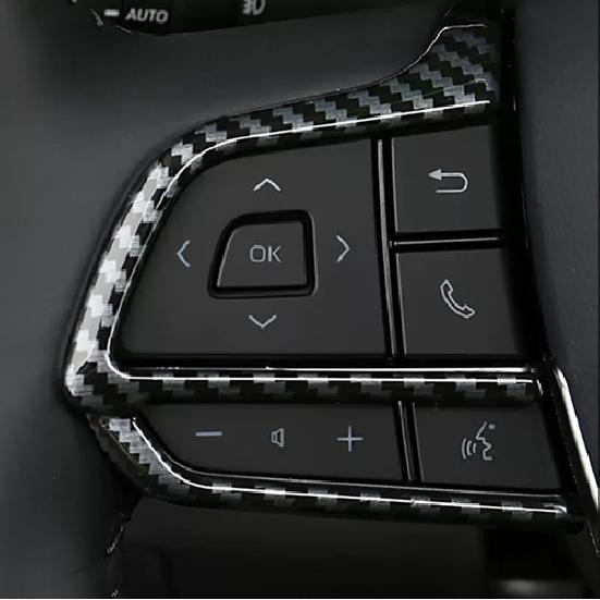 ABS Carbon fiber Steering Wheel Trim 2 pcs For Toyota Grand Highlander new