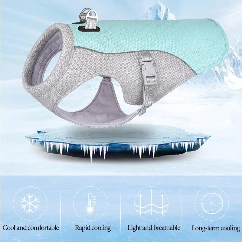 Летний охлаждающий жилет для собак, светоотражающий быстросъемный жилет для маленьких и больших собак, одежда для домашних животных, крутая куртка, наряды для чихуахуа