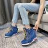 Shoes Womens Sneakers with Platform Woman Shoe Luxury Wedge Heel Basket Autumn Winter Thick Fashion High Casual Running Low Help