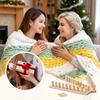 Thick Yarn Blanket Loom Wood Frame Knitting Loom Adjustable Beginner Friendly Portable Weaving Loom for DIY Blankets Yarn Crafts