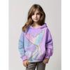 Детские толстовки фиолетовые с 3D-принтом, осенние с длинным рукавом, свитшоты, топы, повседневная мода, с животным принтом, одежда для девочек, свободная одежда для девочек