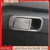 Stainless Steel Car Glove Box Handle Sticker Cover Trim for Volkswagen VW T-ROC Troc 2018 2022