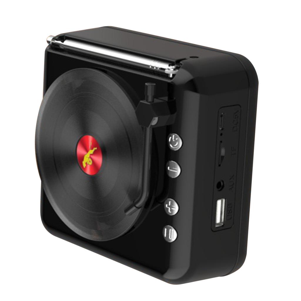 Виниловая пластинка Bluetooth-динамик Инновационное мини-FM-радио Hi-Fi Стереозвук Ретро-граммофон Беспроводной динамик