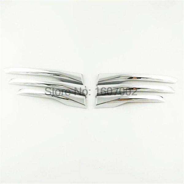 For Cadillac Xt5 2016 2017 ABS Chrome Glossy Front Fog Light Cover Trim Automobiles Replacement Accessory 6pcs / Set