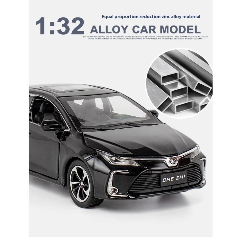 1/32 TOYOTA Corolla Металлическая машина Литая модель Звук и свет Инерционная игрушка Детская игрушка Подарок для детей Подарок на день рождения для мальчиков