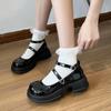 Fashion 2024 Spring Autumn Mary Jane Shoes Women Fashion Casual Buckle Platform Shoes Female New Designer Black Loafers Ladies