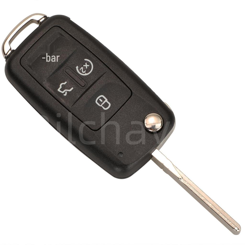 Пластиковый корпус ключа Volkswagen на 4/5 кнопок для Tiguan, Golf, Sagitar MK6, Polo с пультом ДУ