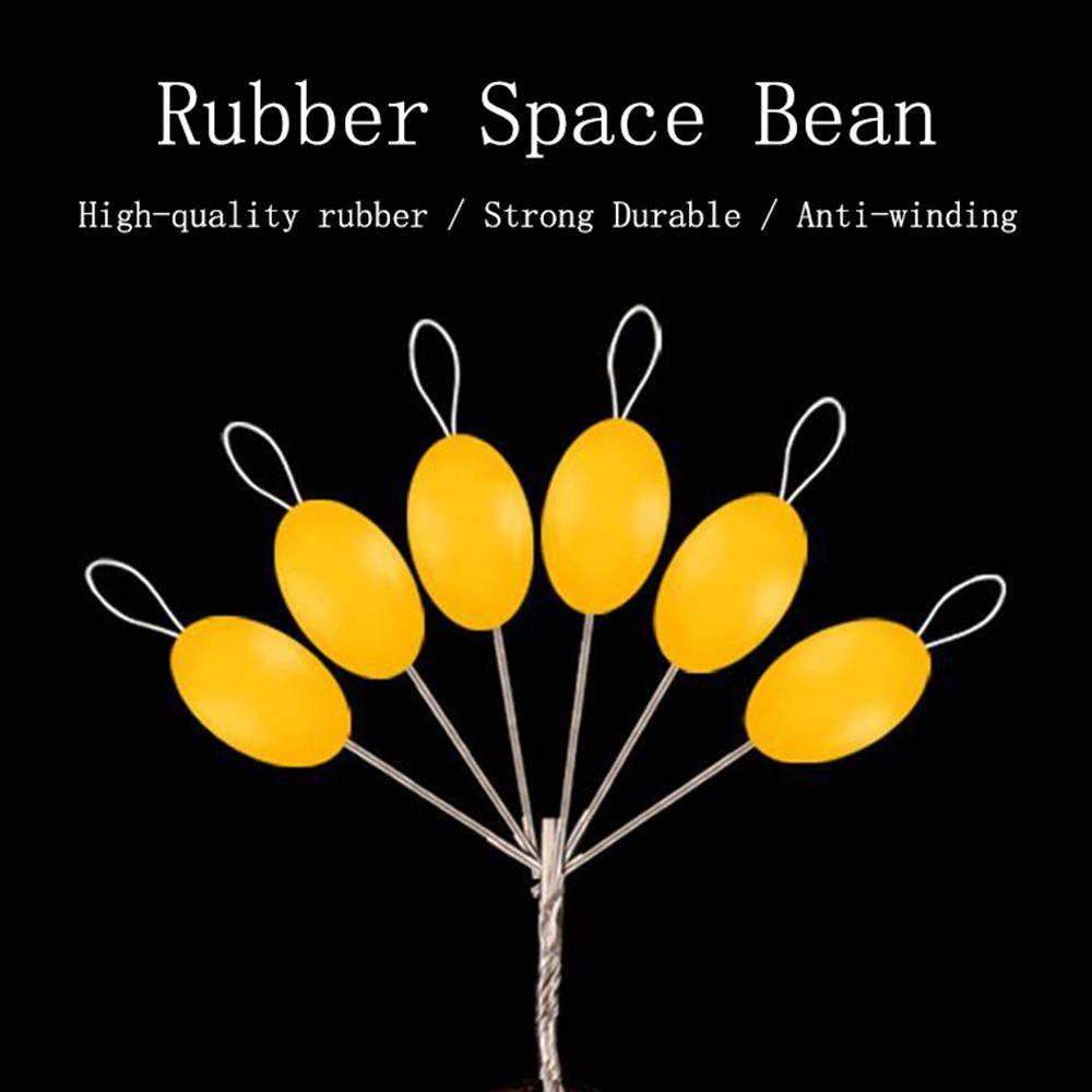 High Concentricity Black Rubber Float Line Stopper Luminous Space Beans Fishing Accessories