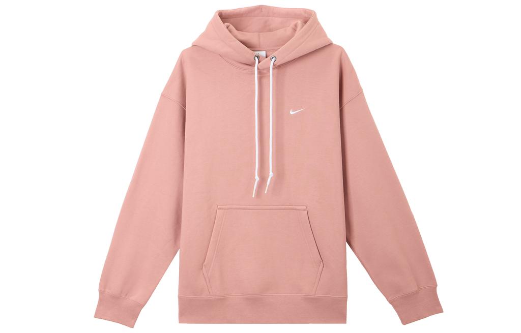 Nike Solo Swoosh Solid Color Hooded Drawstring Thickened And Fleece Lined Casual Long Sleeved Sweatshirt Men's DX1356-618
