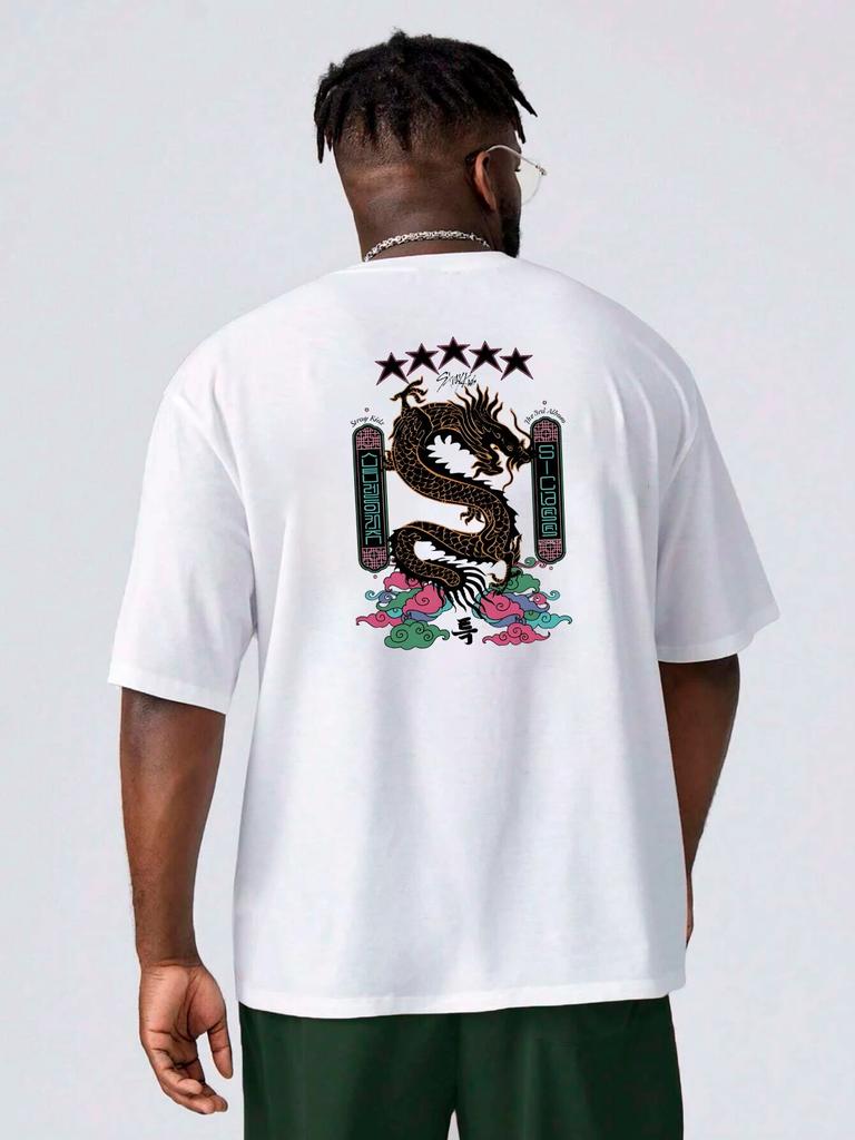 Хлопковая футболка Stray Kids с принтом дракона 5 звезд, женская футболка унисекс с коротким рукавом Y2k, футболки, топы, Harajuku, винтажная летняя повседневная футболка