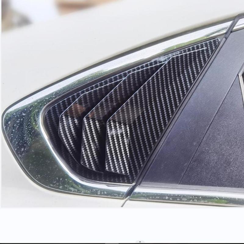 For Kia Cerato Forte K3 - Car Styling Rear Window Side Vent Shutter Louver Panel Trim Cover Accessories Carbon Fiber