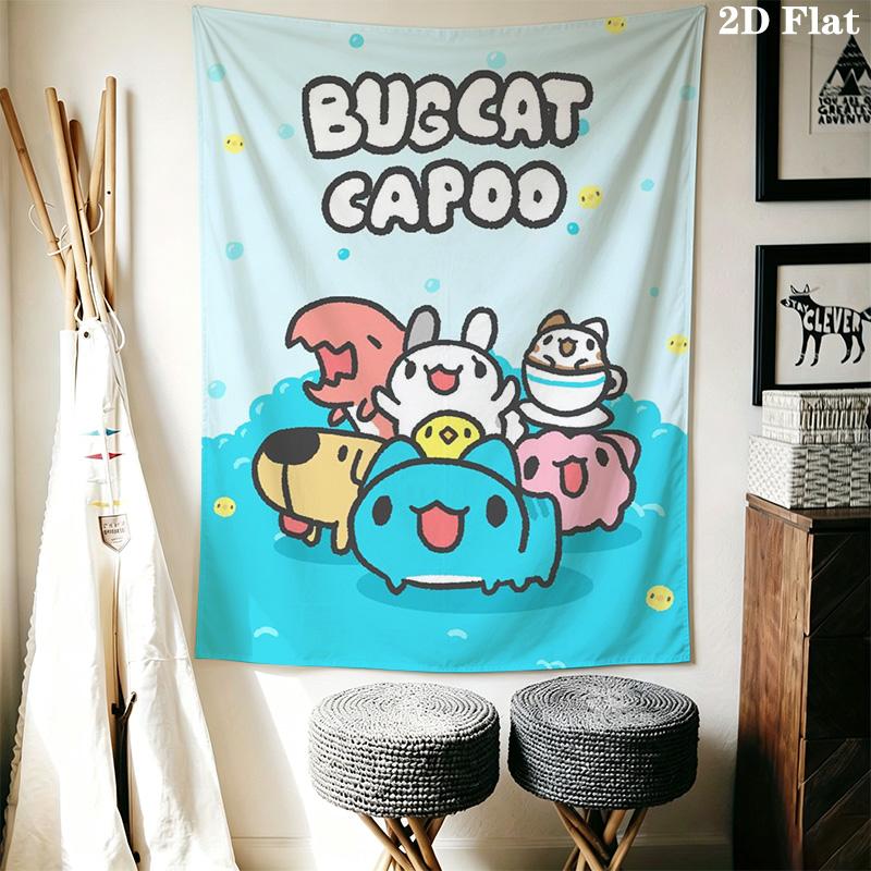 Bugcat Capoo Pattern Home Decor Tapestry, Wall Hanging, Decorative RV Wall Cloth.SGT0917188