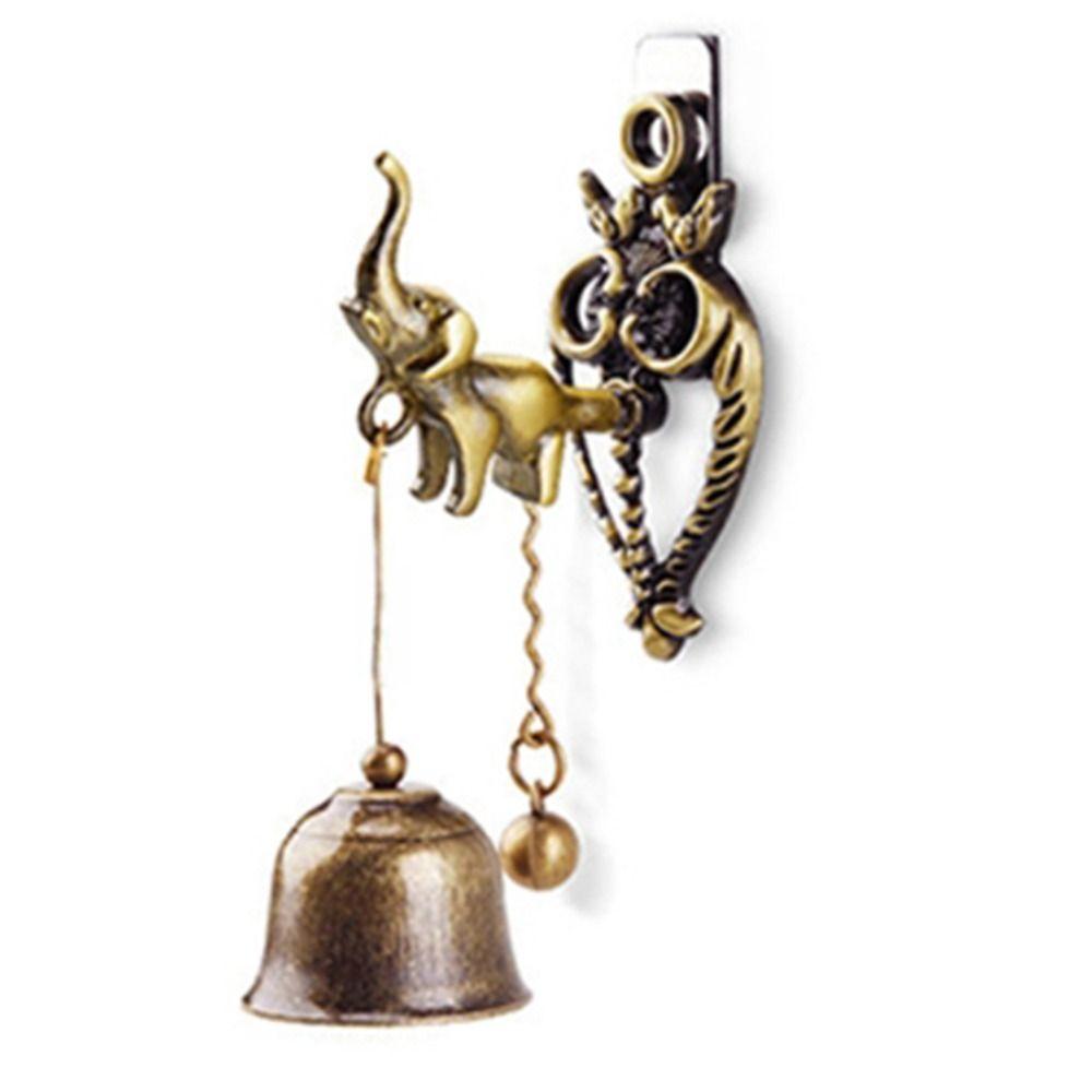 Retro Home Decoration Owl Shape Yard Decoration Horse Mascot Animal Doorbell Metal Bell Wall Hanging Ornaments Wind Chime