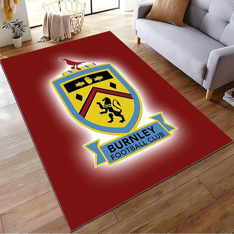 Burnley FC Logo Carpet suitable as a non-slip mat for the living room or bedroom sofa