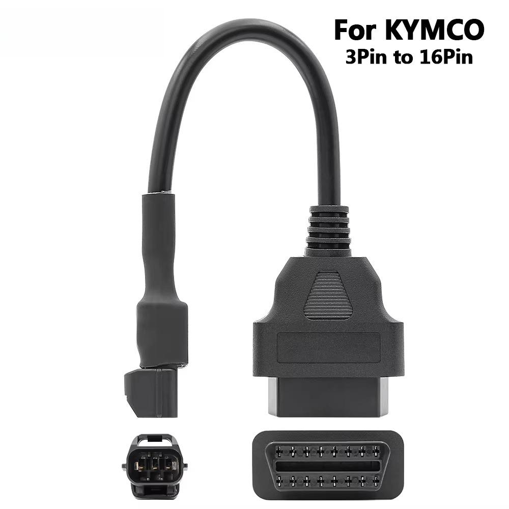 Для 3-контактного на 16-контактный кабель OBD2 Адаптер диагностического разъема для мотоцикла/автомобиля OBDII Сканер Удлинительный кабель Инструмент