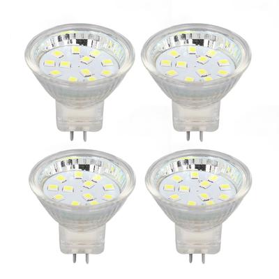 4 шт. Лампа MR11 12LED 2 Вт 300 лм Лампа-прожектор Основание с двумя штырьками Ландшафтная лампа Холодный белый 6000K
