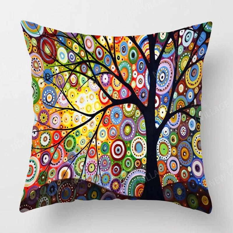Чехлы для подушек для украшения гостиной дома Чехол для подушки в стиле винтажной масляной живописи 45*45 наволочка 40x40см 50x50 45x45