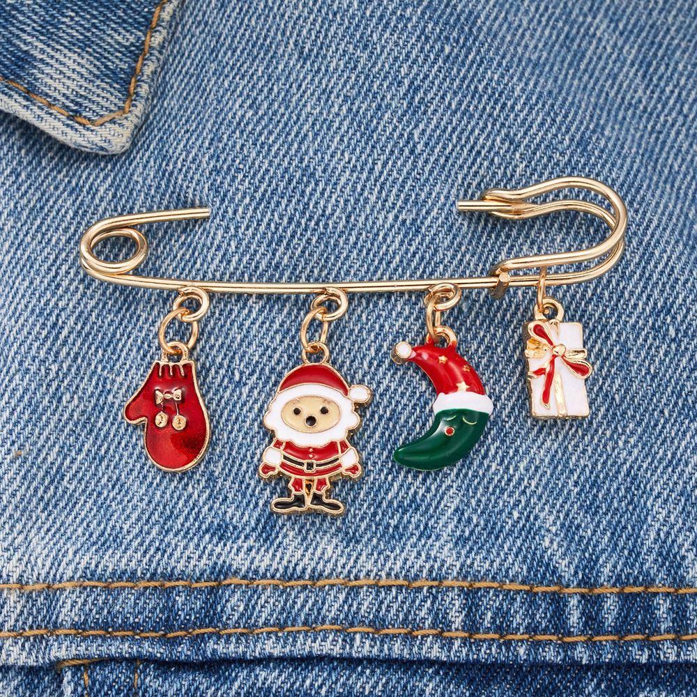 Buckle Bag Decoration Tightening Christmas Brooches Dress Shawl Clips Safety Pins Waistband Pin
