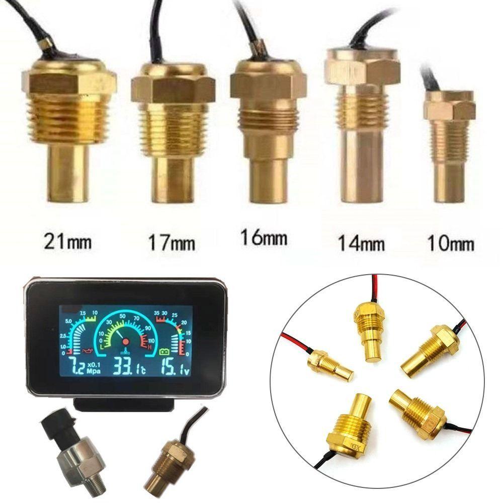For Car TruckGauge Digital Temperature Sensor Temp Sender Water Temperature Sensor 50K Head Plug