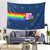 1 шт. Гобелен Nyan Cat для спальни, гостиной, офиса  Ретро-эстетика видеоигр Декор комнаты