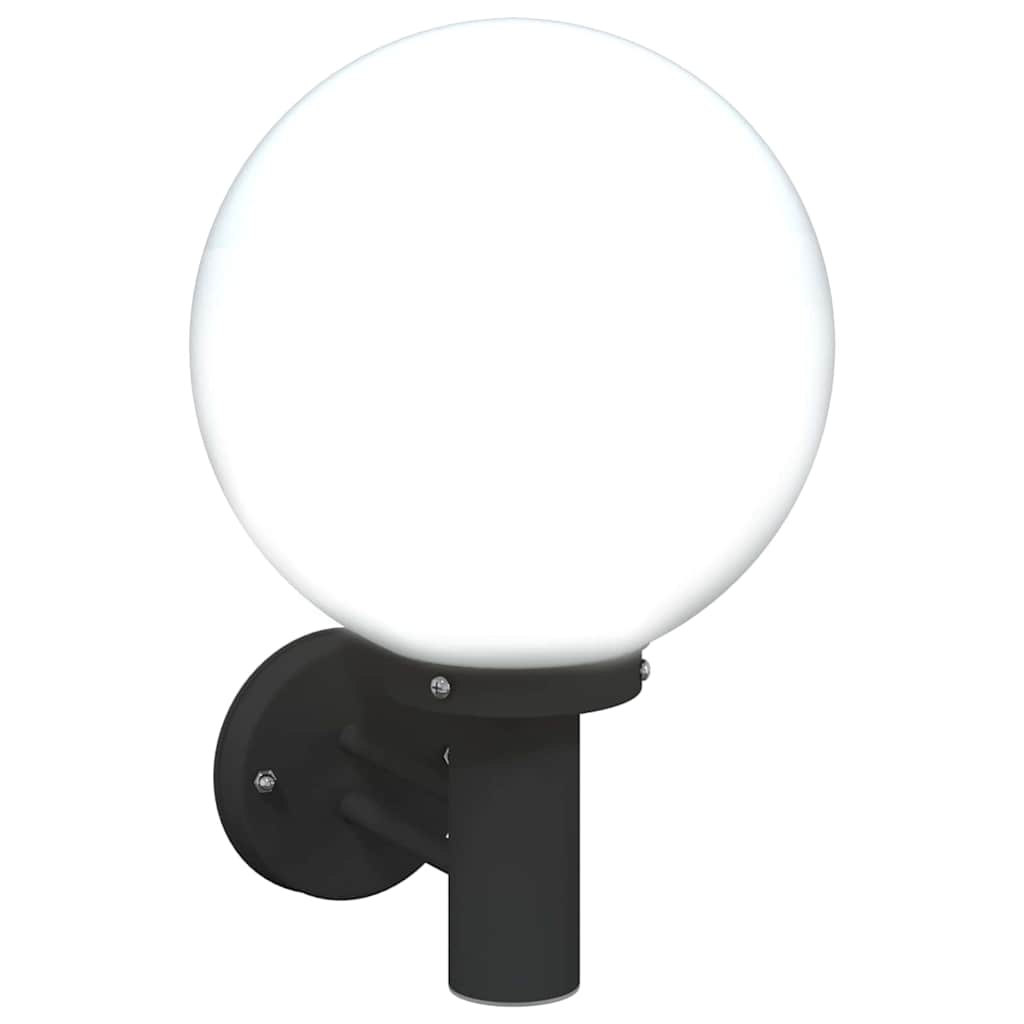 Outdoor Wall Lamp Black 28 x 25 x 38 cm Stainless Steel and Plastic