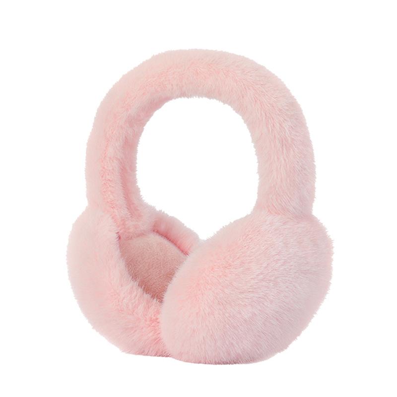 1pc Solid Color Soft Plush Ear Warmer Winter Warm Earmuffs Fashion Ear Cover Outdoor Cold Protection Ear-Muffs Folding Earflap