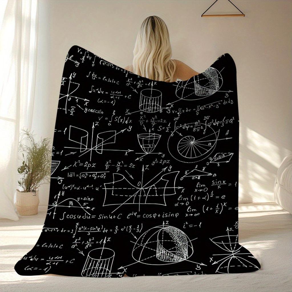 Математическое уравнение цифровая печать полиэстер Спальня бархат фланель покрывало одеяло Флис мягкий чехол на диван одеяла для кроватей