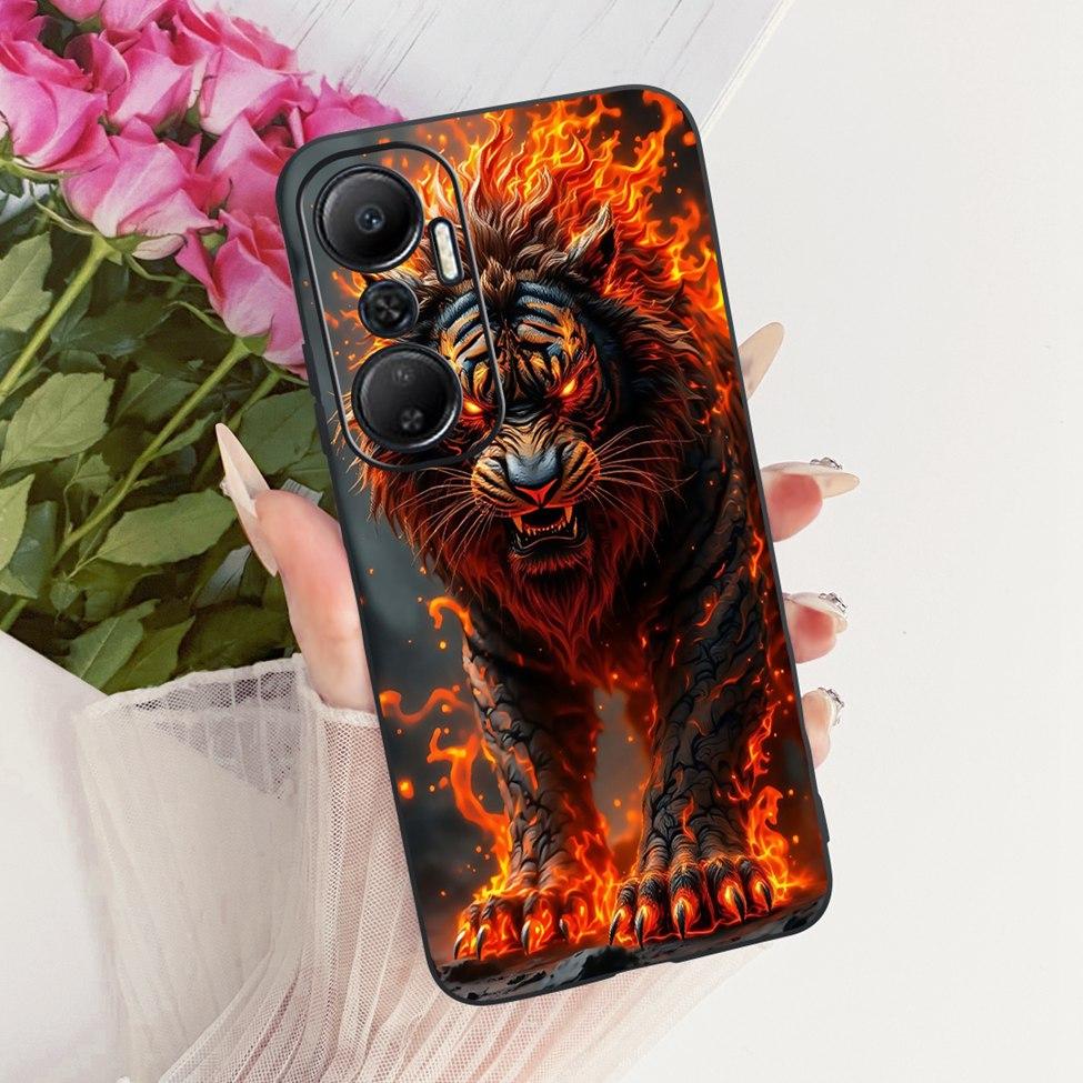 Case For Infinix Hot 20 4G Cover Cute Cat Fashion Butterfly Painted Casing For Infinix X6826 X6826B X6826C