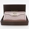 Gucci Interlocking G Purse 308012 Zip Around Pink Sima Leather Women Used