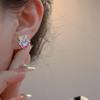 Серебряная игла новые серьги-гвоздики с бантом серьги 'любовный взрыв' свежие и сладкие серьги в девичьем стиле для женщин
