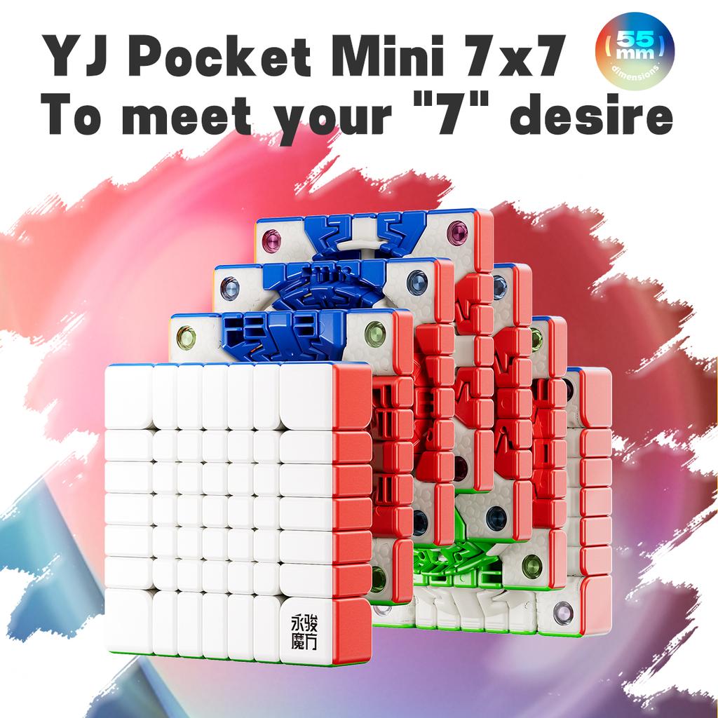 Карманный MINI 7x7 Магнитный Скоростной Кубик Рубика Без наклеек 7x7 Профессиональные Игрушки-антистресс