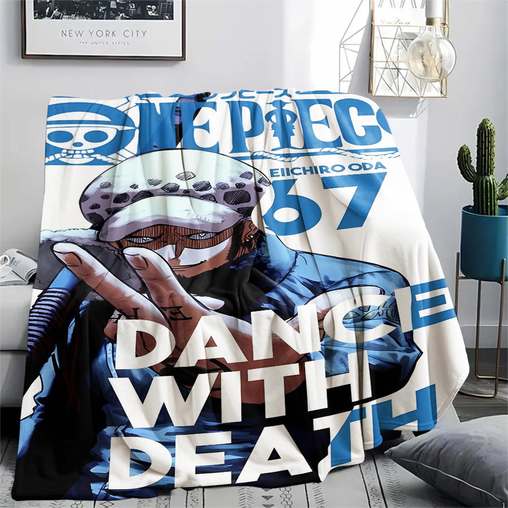 Фланелевое одеяло с принтом персонажей One Piece, Высококачественное, Удобное для всех сезонов, Декор для дома, Тепло и уют, Идеально для рождественских подарков