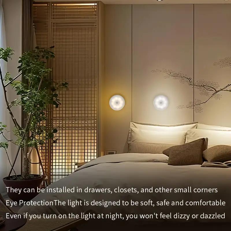 1 шт., светодиодный ночник с датчиком движения - сверхчувствительное обнаружение PIR для мгновенного включения/выключения - энергосбережение и работа от заката до рассвета - простая установка