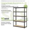 Yaheetech Steel Kitchen Rack, 5-Tier, 120cm Wide, 45cm Deep, 180cm High, Includes Gloves, Adjustable Height, Freely Combinable Storage Shelving, Stain