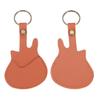 uxcell Guitar Pick Holder Case Artificial Leather Acoustic Electric Guitar Pick Case Bag Orange