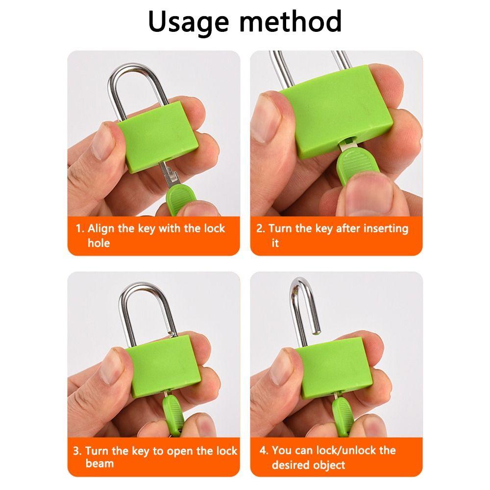 23mm Mini Suitcase Diary Lock With 2 Keys Anti-Theft Drawer Cabinet Padlock Multicolour Travel Bag Zipper Lock Home Decor