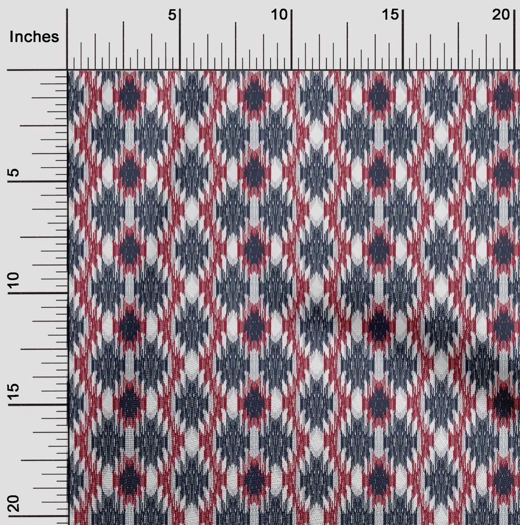 oneOone Cotton Flex Fabric Aztec Ikat Print Fabric By Yard 40 Inch Wide