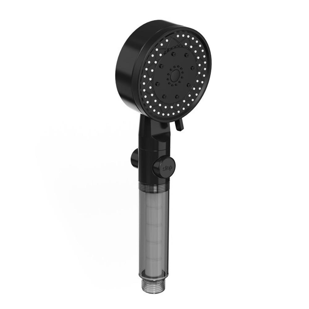 Black White Color High-Pressure Shower Head 10 Spray Modes Water Saving Shower  Bathroom Use