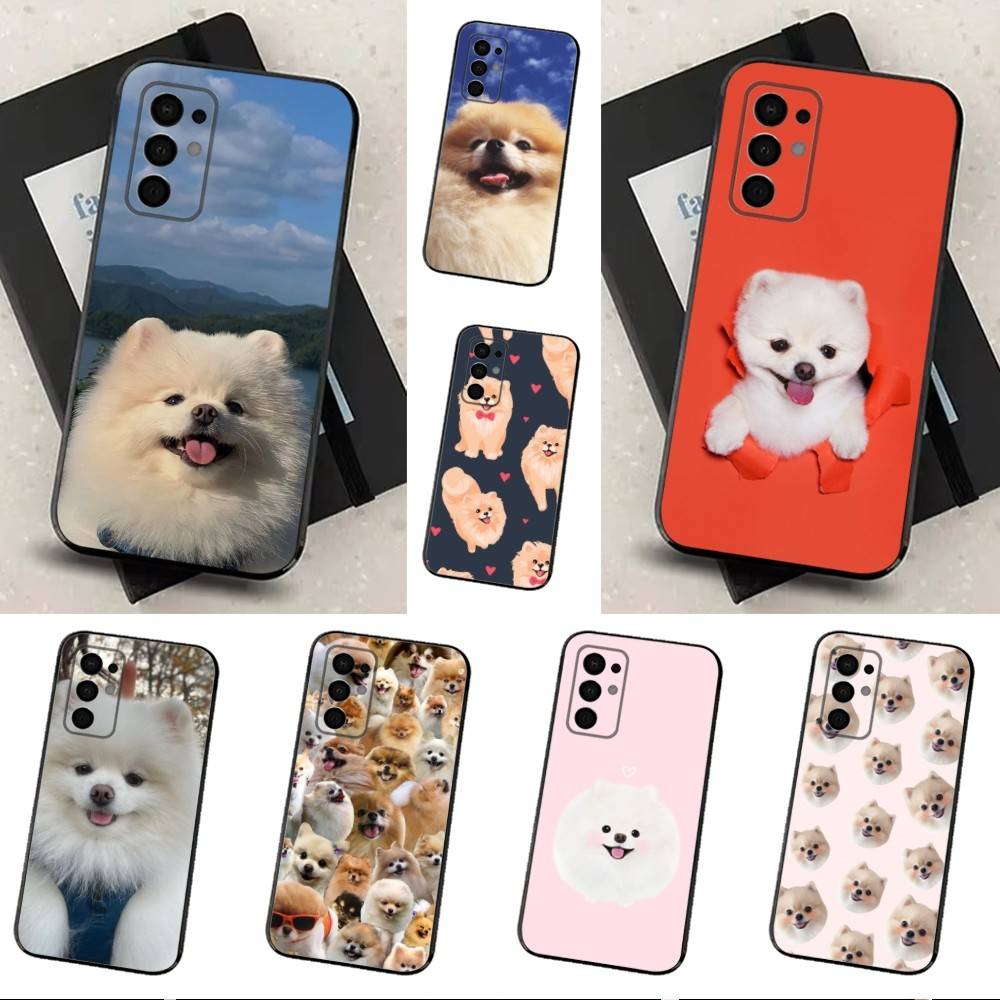 Cute P-Pomeranian Dogs Phone For Samsung Galaxy A53,31,52,72,41,22,73,32,71,Note,J7,8,9,5G Soft Black Silicone Case