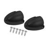 ACROPIX 2.48"x2.28"x0.91" Marine Boat Wire Cover Transducer Wire Cable Cover Clam Shell Vent Wire Cover Black - Pack of 2
