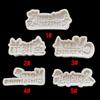 Multi-Language Merry Christmas Silicone Molds for Fondant, Cake, Chocolate & Clay