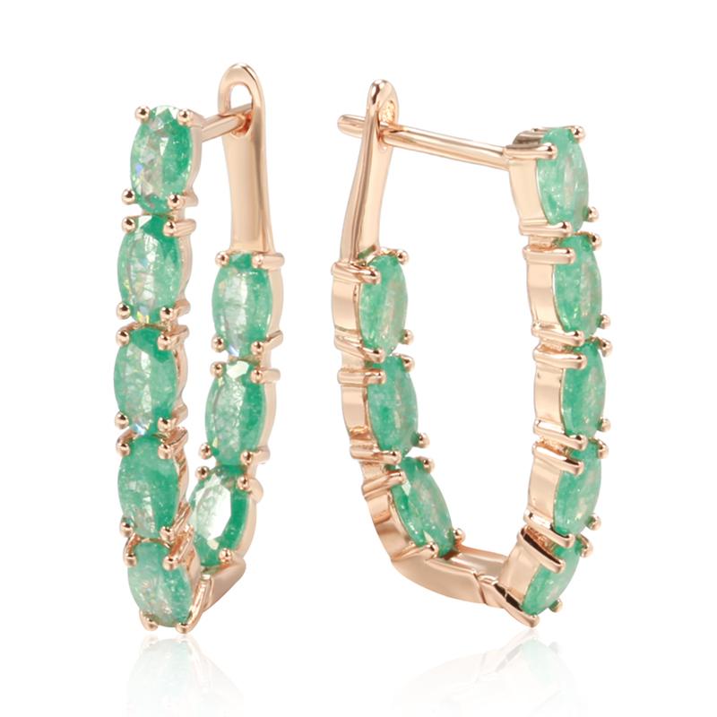 Роскошные двойные овальные серьги-подвески с матовым зеленым цирконом, несколько цветов, эффектные ювелирные изделия для вечеринки и повседневного использования