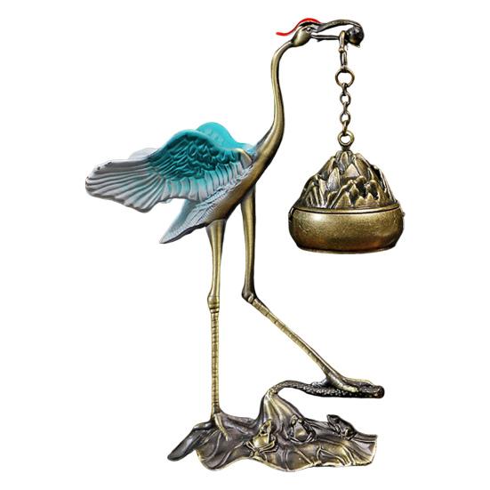 Курильница для благовоний в виде птицы лотоса, цинковый сплав, ароматерапевтический диффузор, винтажная подвесная курильница для благовоний в виде птицы лотоса для домашнего офиса, спальни, комнаты для йоги