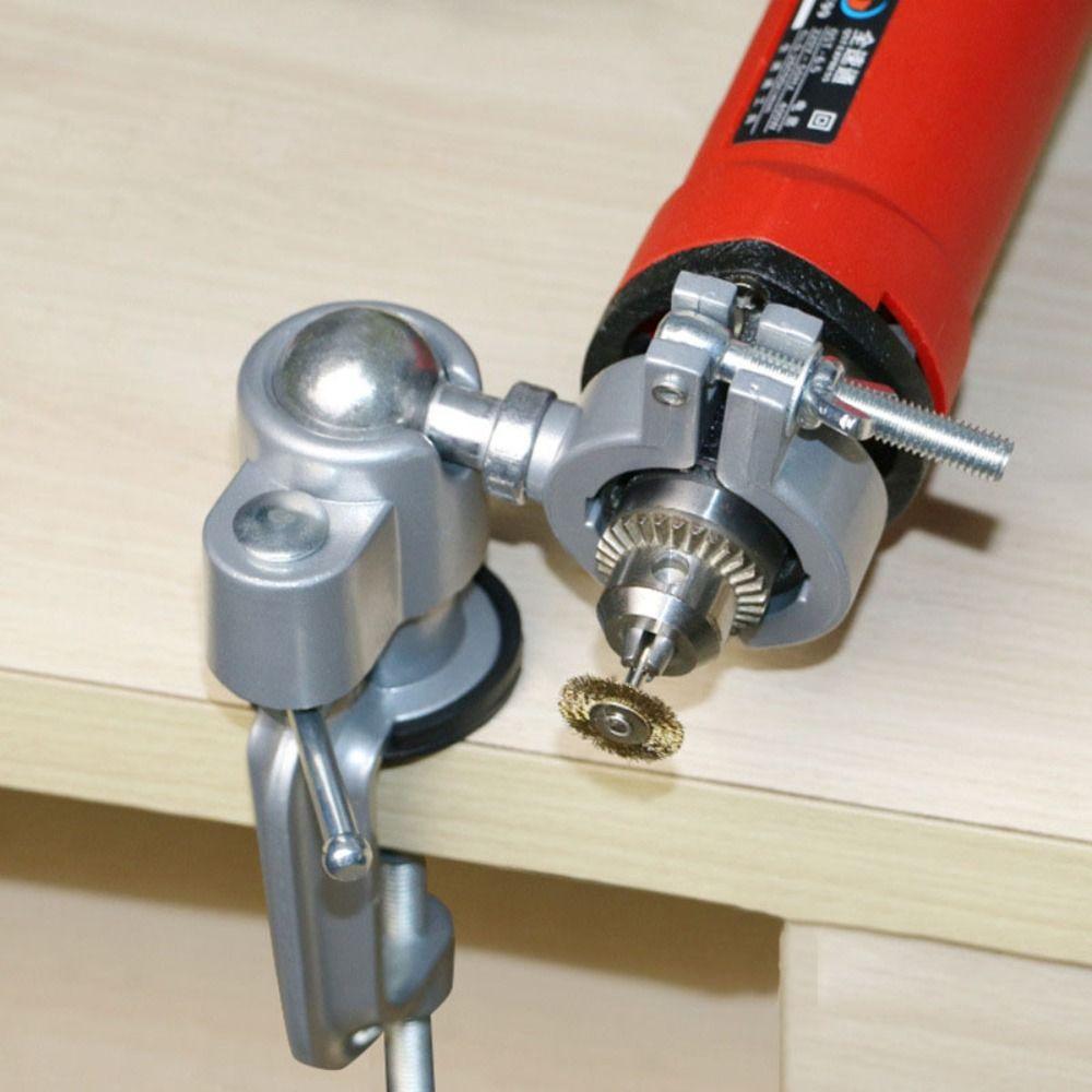Adjustable Bench Vise 360° Rotating Electric Drill Stand Grinder Holder  Table Grinder Accessory