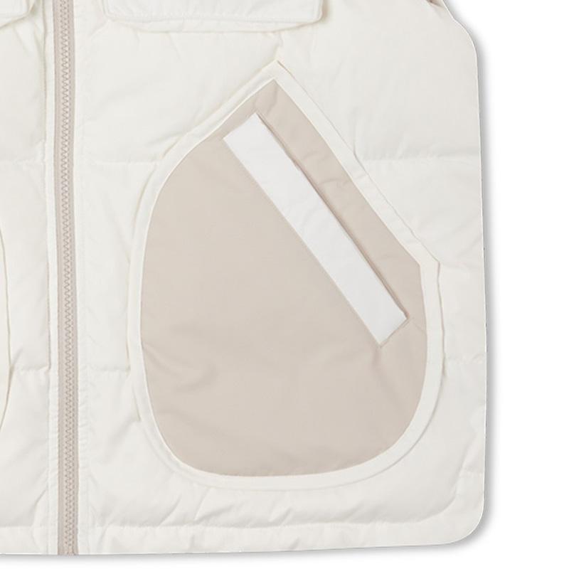 Converse Down Vests Men's White Stand Collar Moderate Workwear 10021979-A02