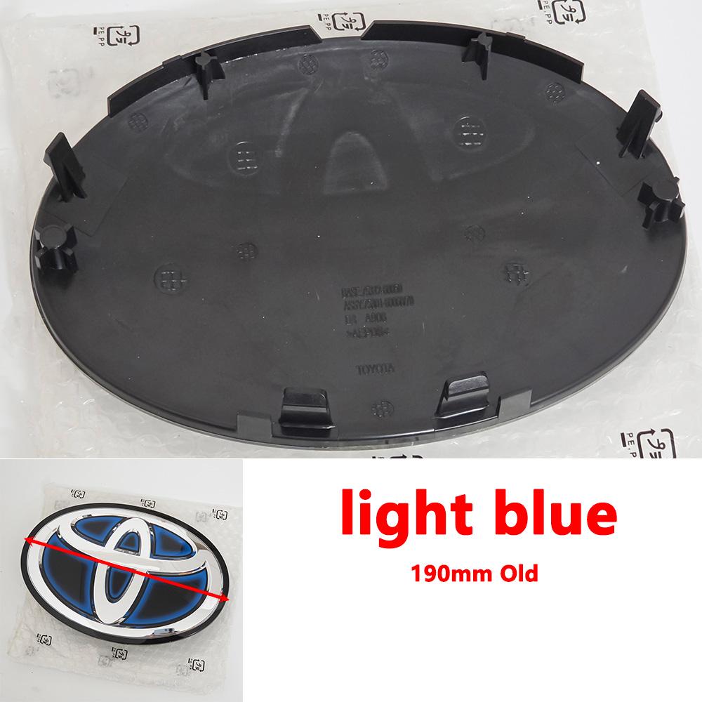 VJN4  For Toyota RAV4 Corolla Camry Land Cruiser Sienna C-HR AVALON Front Grille Hood Badge Replacement Dark Blue Hybrid Logo