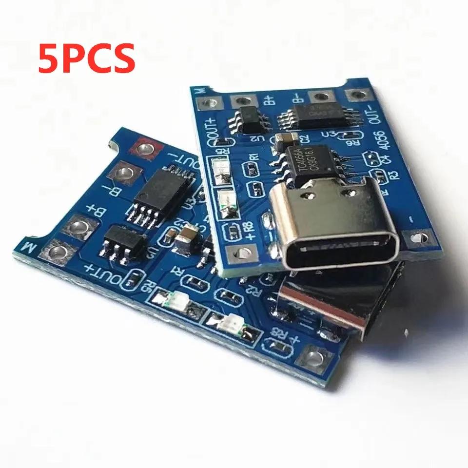 2/5 шт. 5 В 1 А Micro/Type-c/Mini 18650 TP4056 Модуль зарядки литиевой батареи Зарядная плата с защитой Двойные функции Li-ion