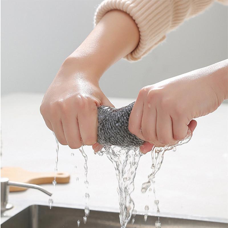 Charm Bamboo Charcoal Microfiber Cleaning Products Degreasing Rag Kitchen Supplies Absorbent Japanese Dish Towel Thickened